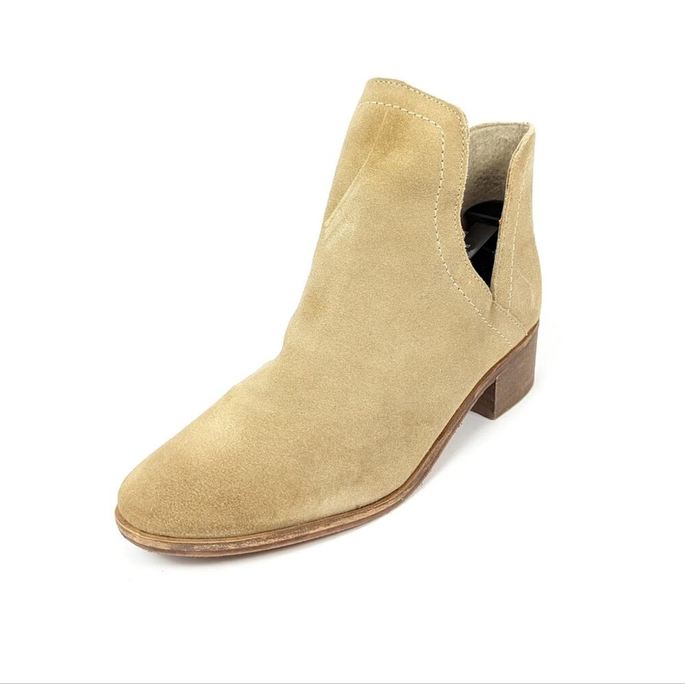 Coconuts by Matisse Women Shoes Cut Out Tan Suede Ankle Booties Size 8